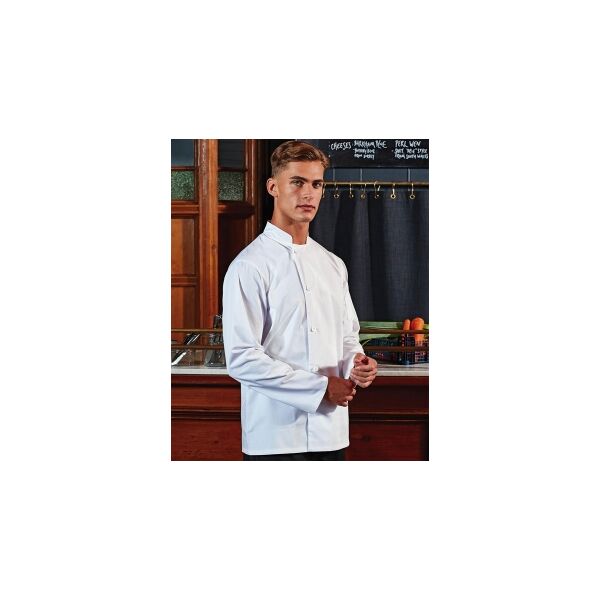 premier 100 essential' long sleeve chef's jacket neutro o personalizzato