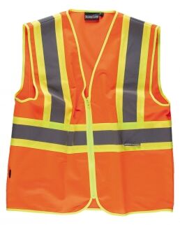 workteam 100 gilet riflettente-fluorescente con collo a v neutro o personalizzato