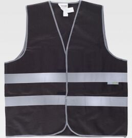 workteam 100 gilet con bande rifrangente collo a v e chiusura di velcro neutro o personalizzato