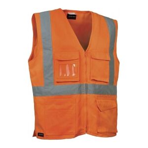 Cofra 100 Gilet Di Sicurezza Alta Visibilità Seki Neutro O Personalizzato