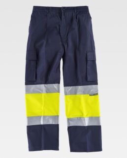 Workteam 100 Pantalone multitasche alta visibilità EN-471 neutro o personalizzato