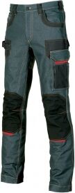 U-Power 100 Pantalone Platinum Buttom in tessuto jeans stretch neutro o personalizzato