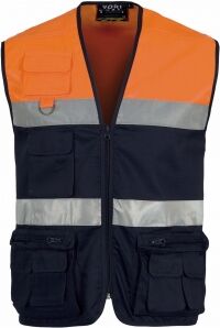 Workteam 100 Gilet con chiusura a cerniera di nylon neutro o personalizzato