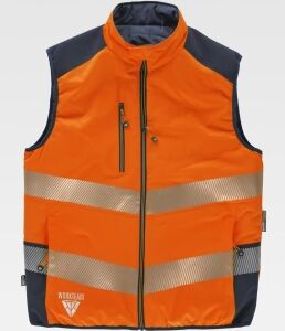 Workteam 100 Gilet imbottito reversibile alta visibilità classe 1 neutro o personalizzato