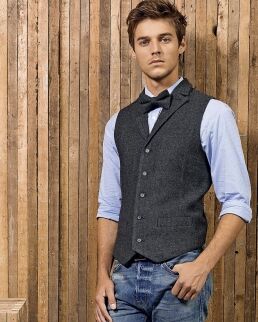 Premier 100 Mens Herringbone Waistcoat neutro o personalizzato