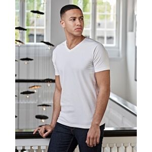 Teejays 100 T-shirt uomo scollo a V Stretch neutro o personalizzato