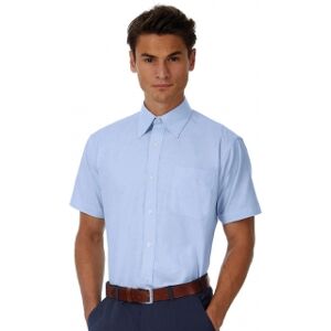 B&C Collection 100 Camicia uomo maniche corte Oxford neutro o personalizzato