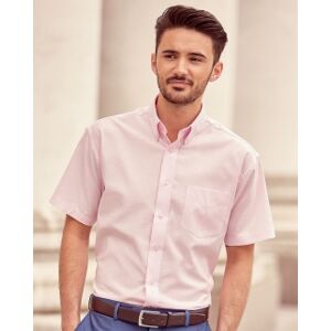 Russell 100 Camicia uomo Oxford maniche corte neutro o personalizzato