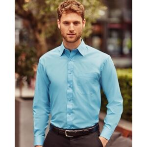 Russell 100 Camicia uomo popeline maniche lunghe neutro o personalizzato