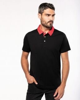 Kariban 100 Polo jersey uomo bicolore neutro o personalizzato