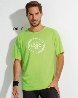Sol's 100 T-shirt uomo Sporty traspirante neutro o personalizzato
