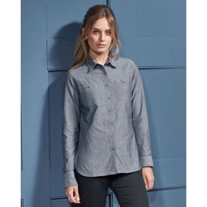 Premier 100 Women's Organic Chambray Fairtrade Shirt neutro o personalizzato