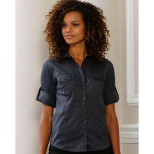 Russell 100 Camicia donna maniche 3/4 con risvolto neutro o personalizzato