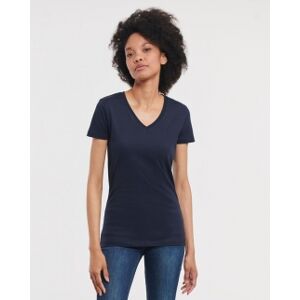 Russell 100 T-shirt donna scollo a V Pure Organic neutro o personalizzato