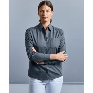 Russell 100 Camicia donna popeline maniche lunghe neutro o personalizzato