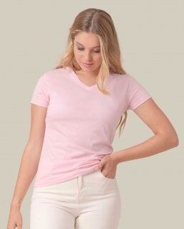 JHK 100 T-shirt regular lady comfort v-neck neutro o personalizzato