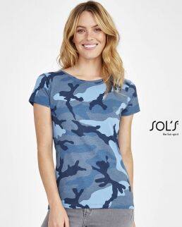 Sol's 100 T-shirt Camo women neutro o personalizzato