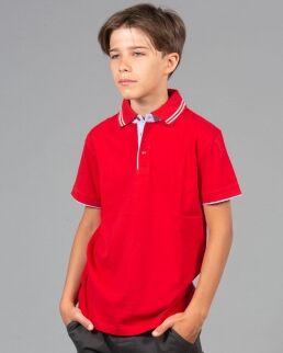 JRC 100 Polo bambino manica corta Rodi boy neutro o personalizzato