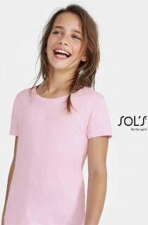 Sol's 100 T-Shirt Bambina Cherry neutro o personalizzato