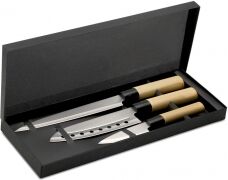 gedshop 1000 set 3 coltelli stile giapponese neutro o personalizzato