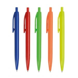 Gedshop 1000 Penna a scatto in plastica colori fluo neutro o personalizzato