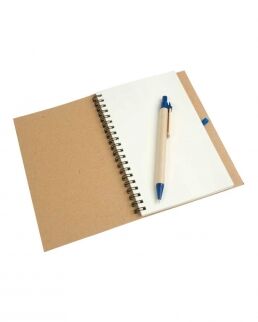 Gedshop 1000 Quaderno ad anelli in carta riciclata con penna neutro o personalizzato