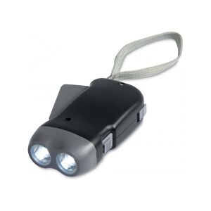 Gedshop 1000 Torcia dinamo in ABS con 2 LED neutro o personalizzato