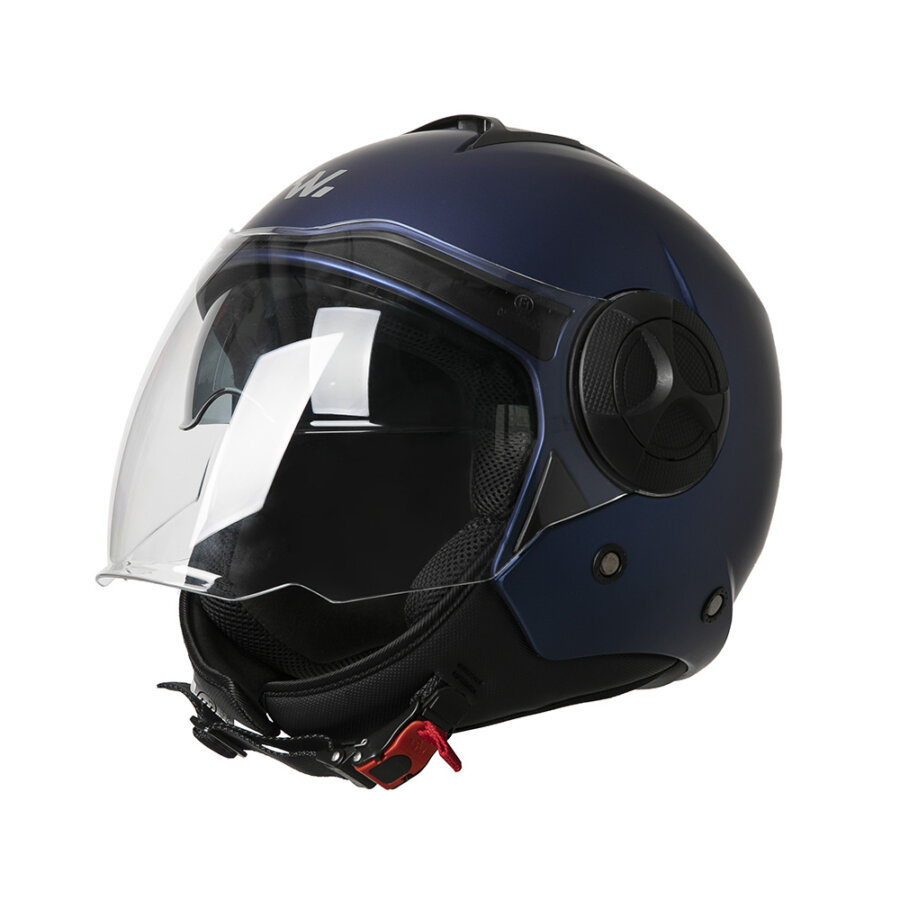 Urban Vision Wayscral Jet Casco Moto Taglia M Visiera Parasole Blu Opaco