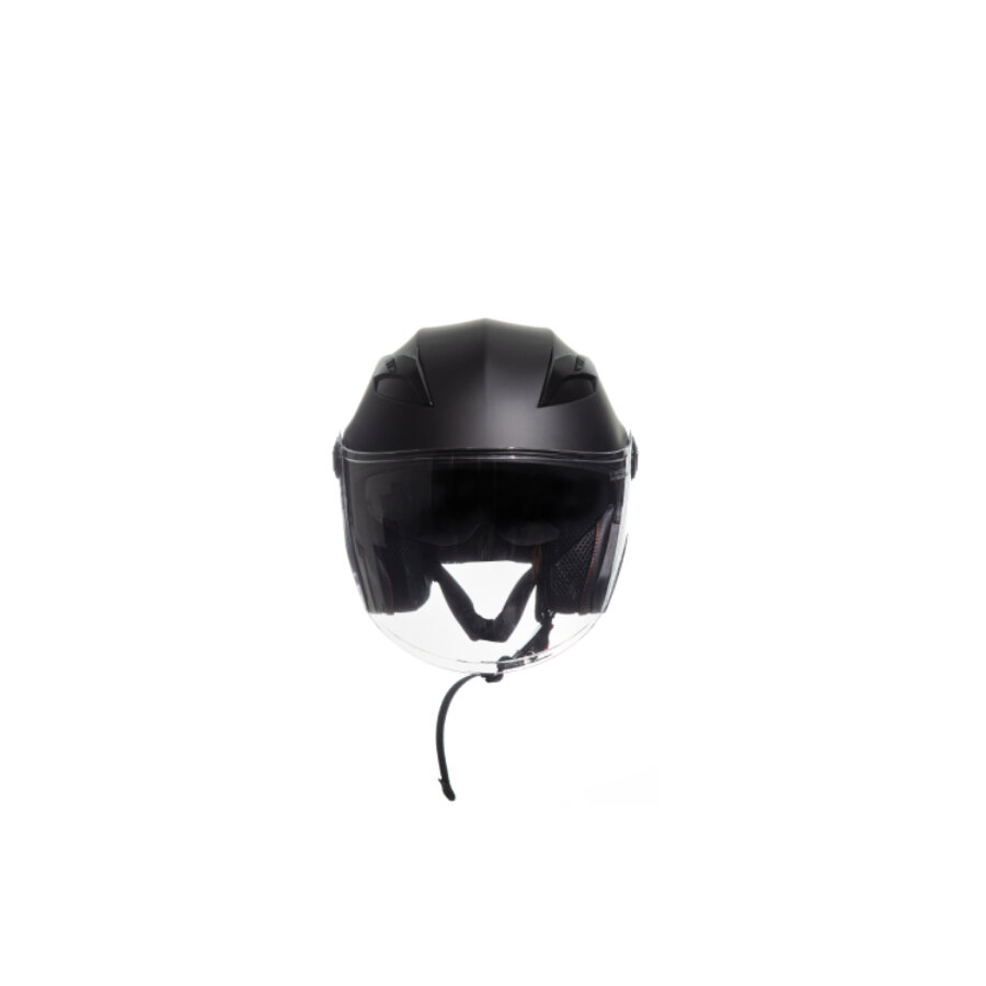 Casco Jet Doppia Visiera Jfm 221 Nero Opaco L