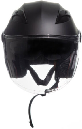 Casco Jet Doppia Visiera Jfm 221 Nero Opaco Xl