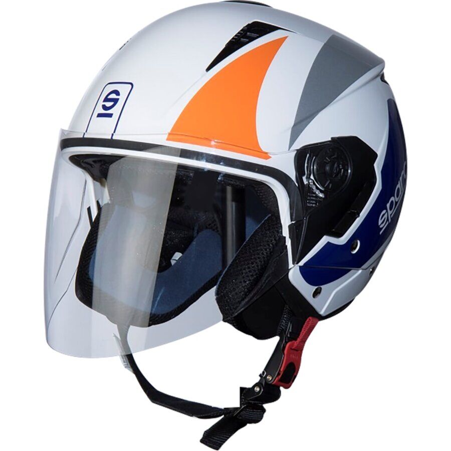 Casco Jet Sparco Sp503 Bianco/arancione Taglia L