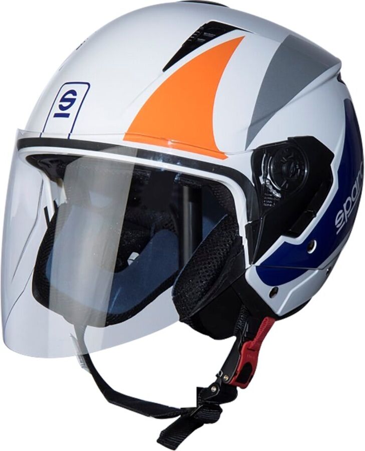 Casco Jet Sparco Sp503 Bianco/arancione Taglia S