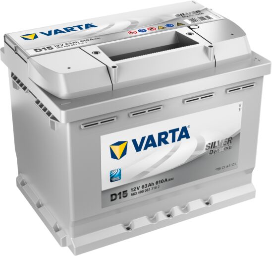 batteria auto varta d15 silver dynamic 63 ah - 610a