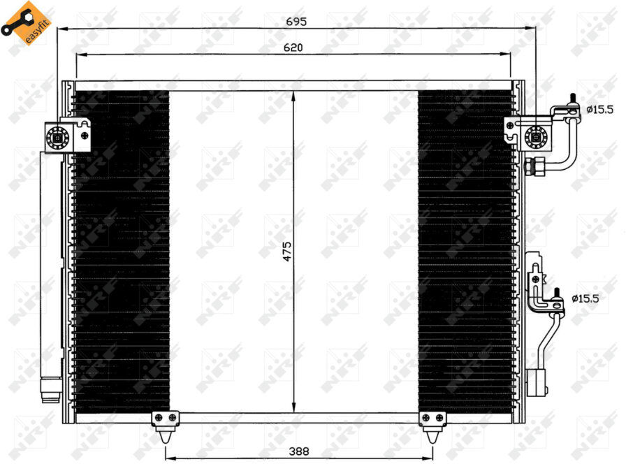 condensatore con essiccatore nrf 35619 easy fit