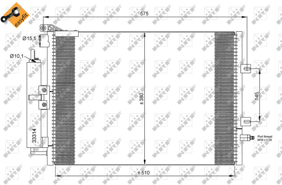 condensatore con essiccatore nrf 35897 easy fit