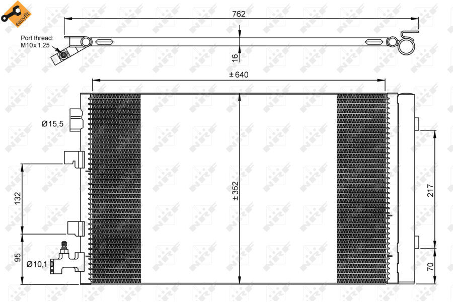 condensatore con essiccatore nrf 35932 easy fit