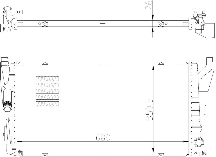 radiatore nrf 50039