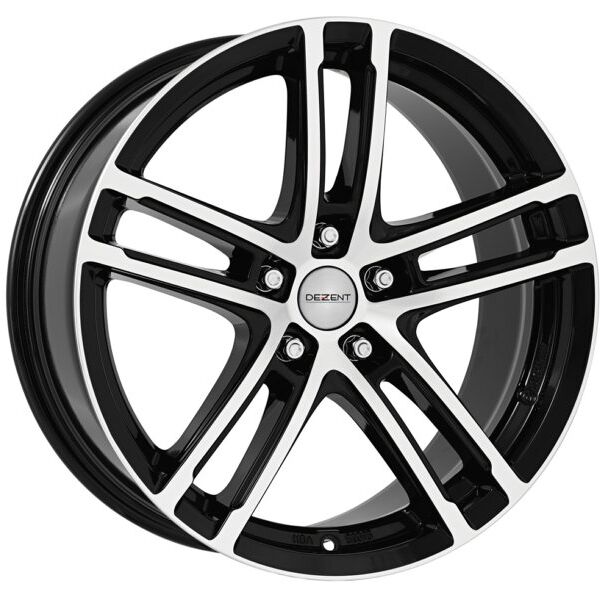 cerchi in lega dezent tz-c 7.5x17 5x112 et27 nero esterno lucido