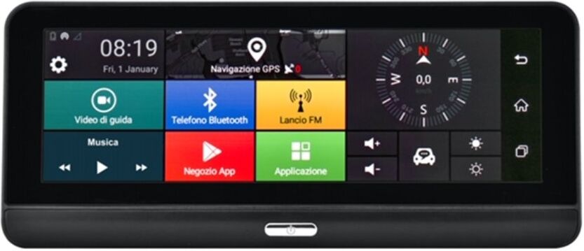 sistema multimediale da cruscotto con dash cam phonocar vm322e