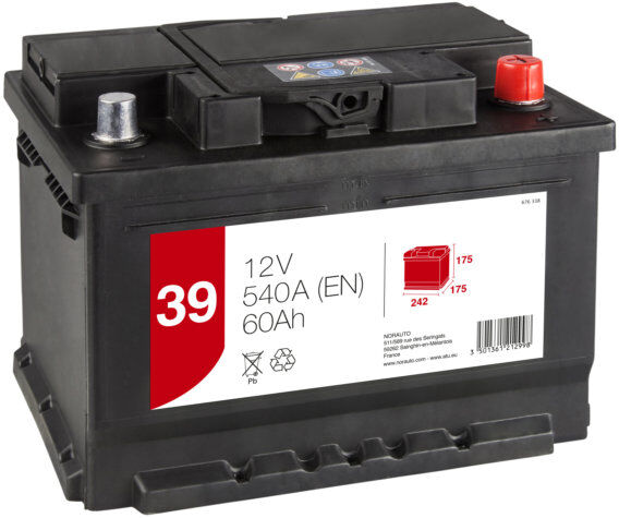 one batteria auto primo prezzo n. 39 60 ah - 540 a