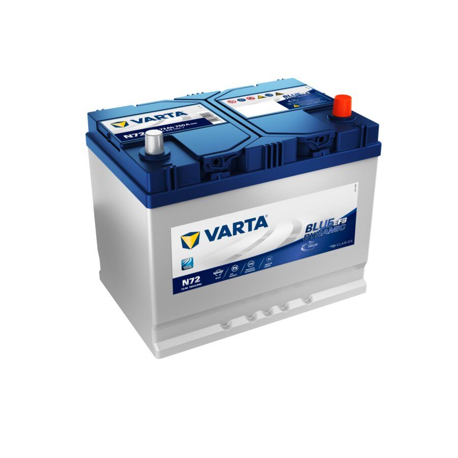 batteria auto varta n72 blue dynamic efb start&stop 72 ah - 760 a