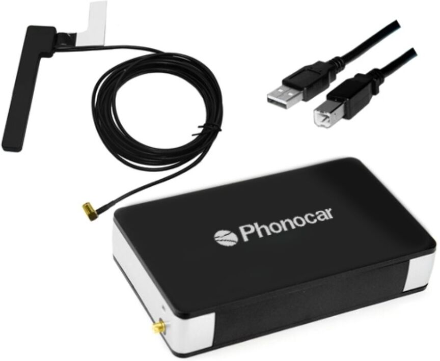 phonocar kit dab+ univesale dotato di sistema plug&play con presa usb ed antenna da vetro