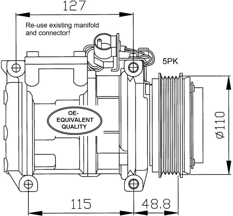 compressore aria condizionata nrf 32048 easy fit