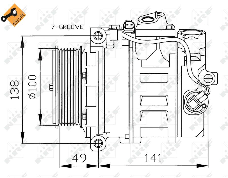 compressore aria condizionata nrf 32216 easy fit