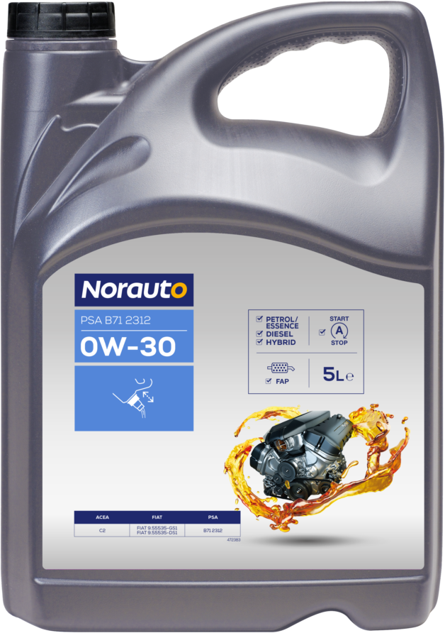 Olio Per Motori Norauto 0w30 C2 Psa B71 2312 - Fiat 9.55535-ds1/gs1 Da 5 L