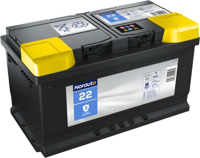 Batteria Auto Norauto Ref 22 80ah 740a