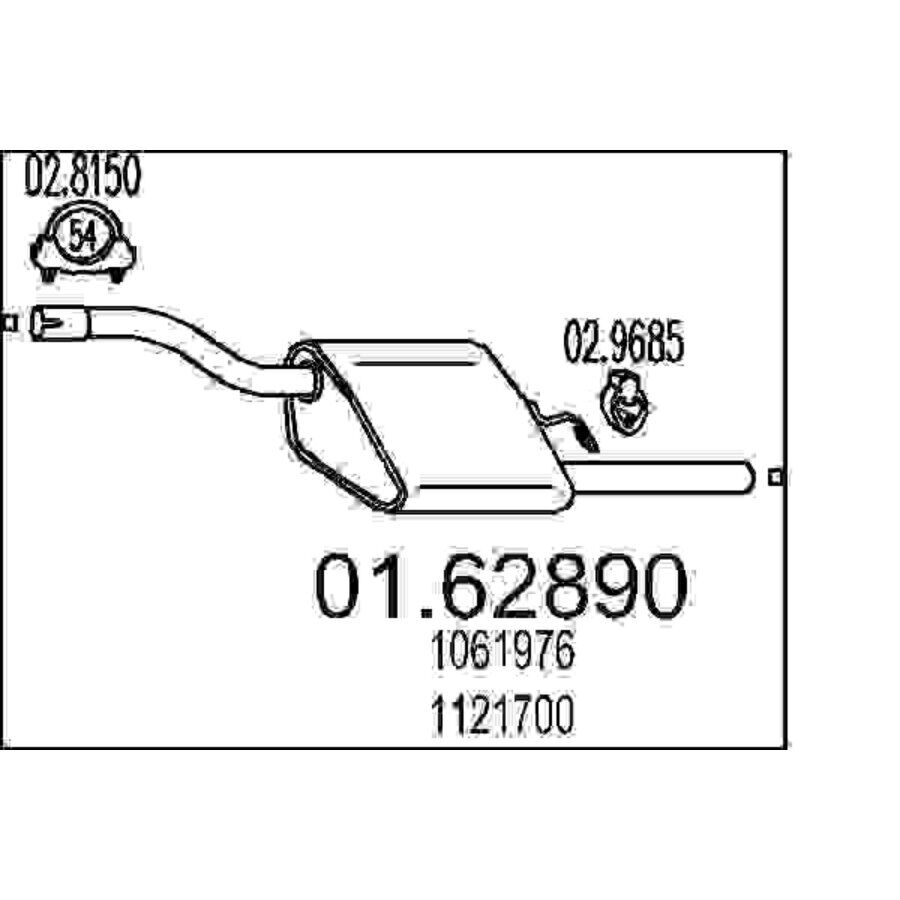 Silenziatore Posteriore Mts 01.62890