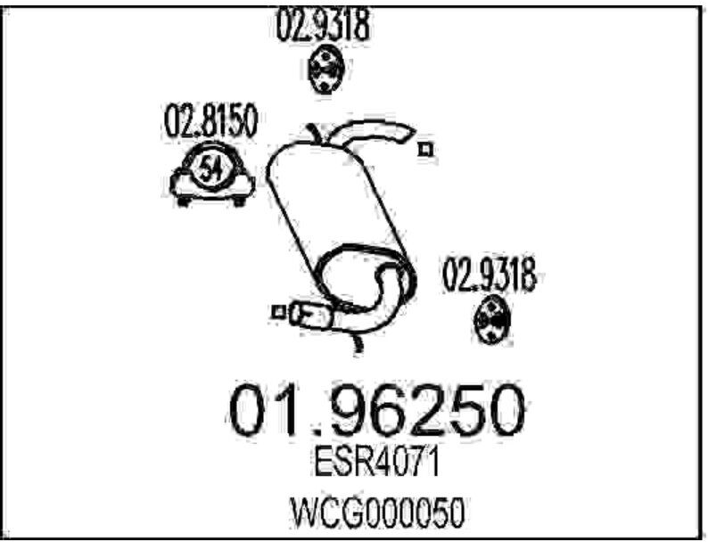Silenziatore Posteriore Mts 01.96250