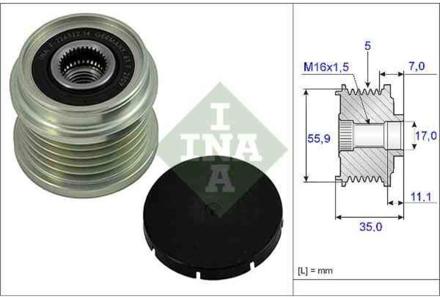 Puleggia Alternatore Ina 535 0008 10