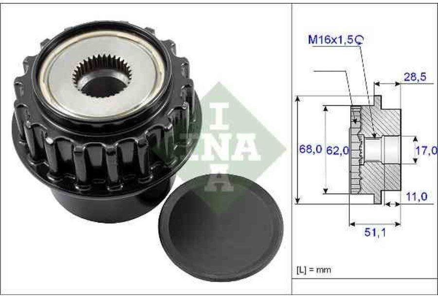 Puleggia Alternatore Ina 535 0175 10